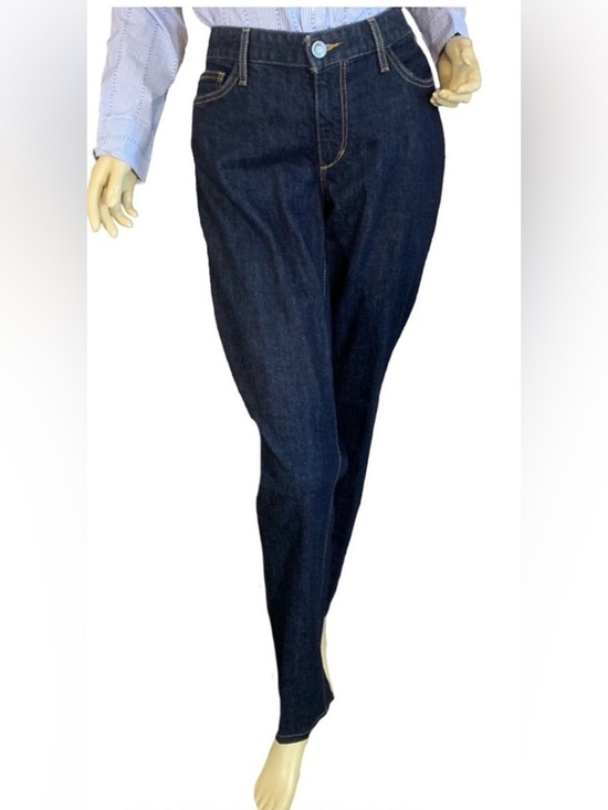 Eddie Bauer Denim - EDDIE BAUER DARK WASH SLIGHTLY CURVY STRAIGHT LEG JEANS (10)